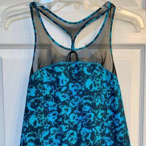 Lululemon Blue Floral Tank Top size 6. EUC